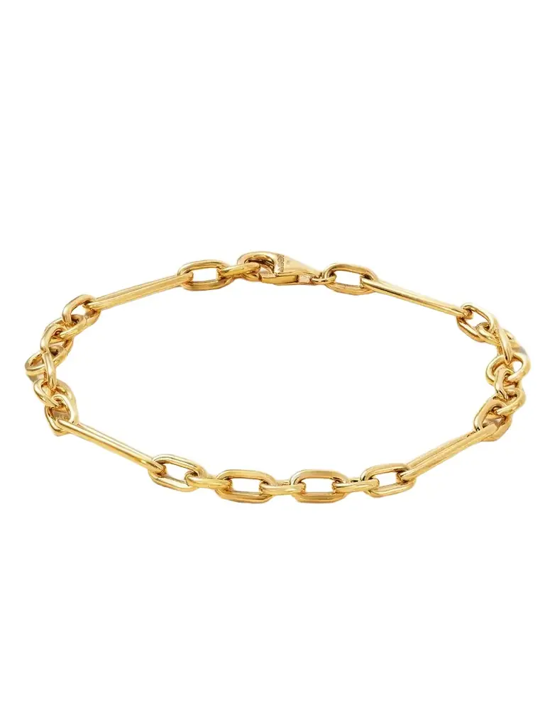 Foundrae Small Mixed Clip 18-karat Gold Bracelet