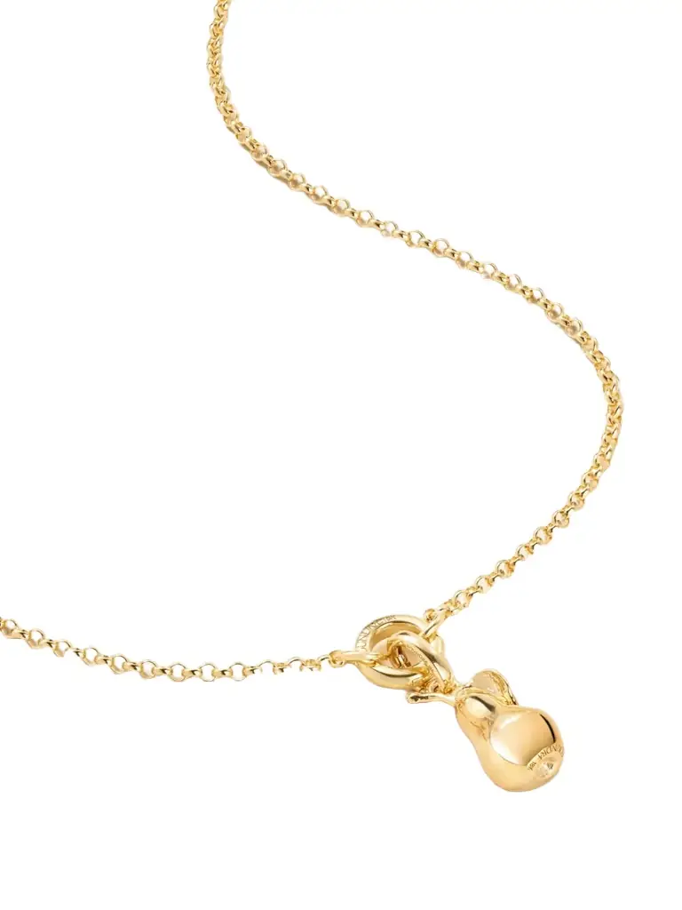 Foundrae Pear Small Open Belcher 18-karat Gold Necklace