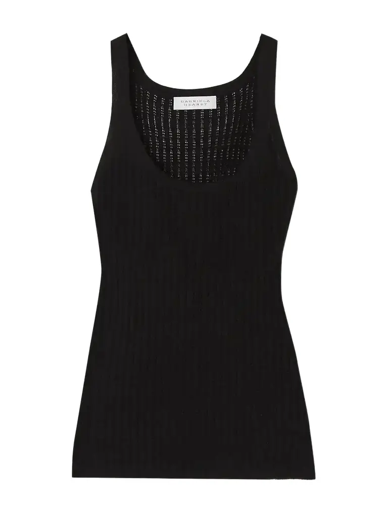 Gabriela Hearst Nevin Pointelle-knit Cashmere And Silk-blend Tank