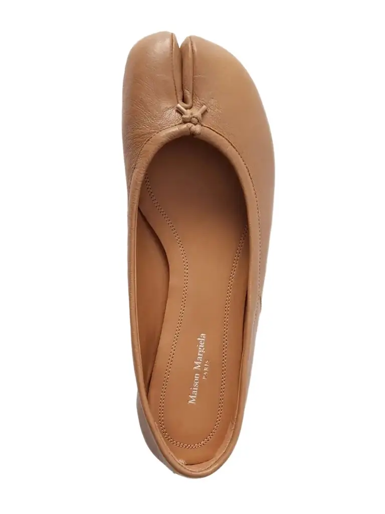 Maison Margiela Tabi Split-toe Leather Ballet Flats