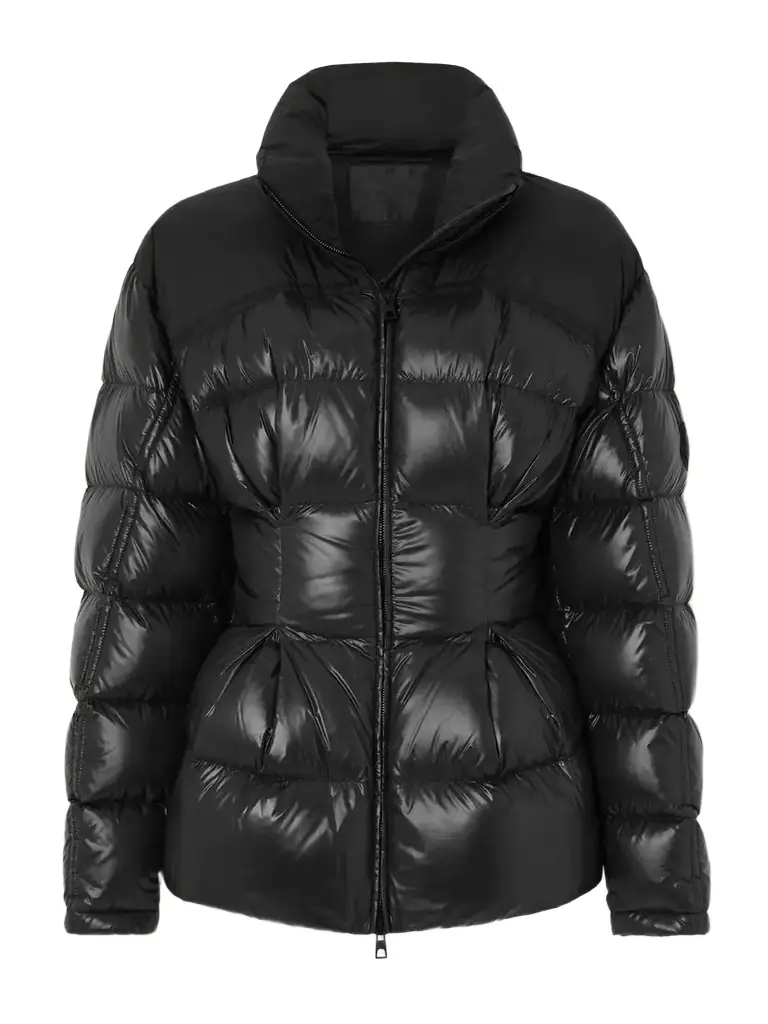 Moncler Appliquéd Quilted Padded Glossed-shell Down Jacket