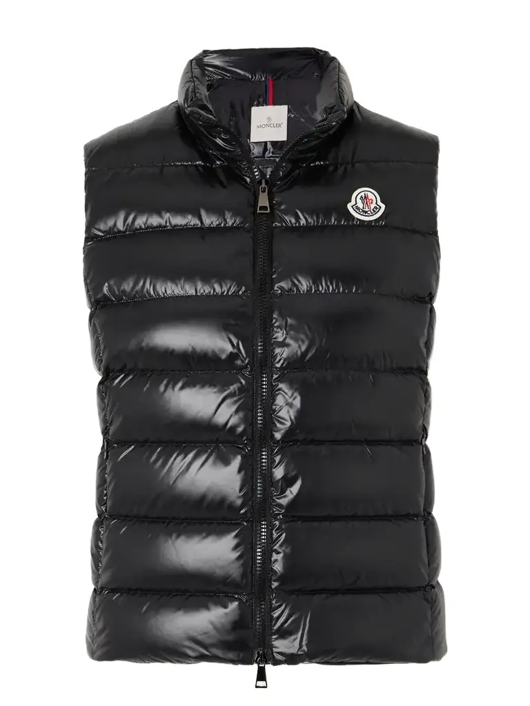 Moncler Ghany Quilted Glossed-shell Down Vest