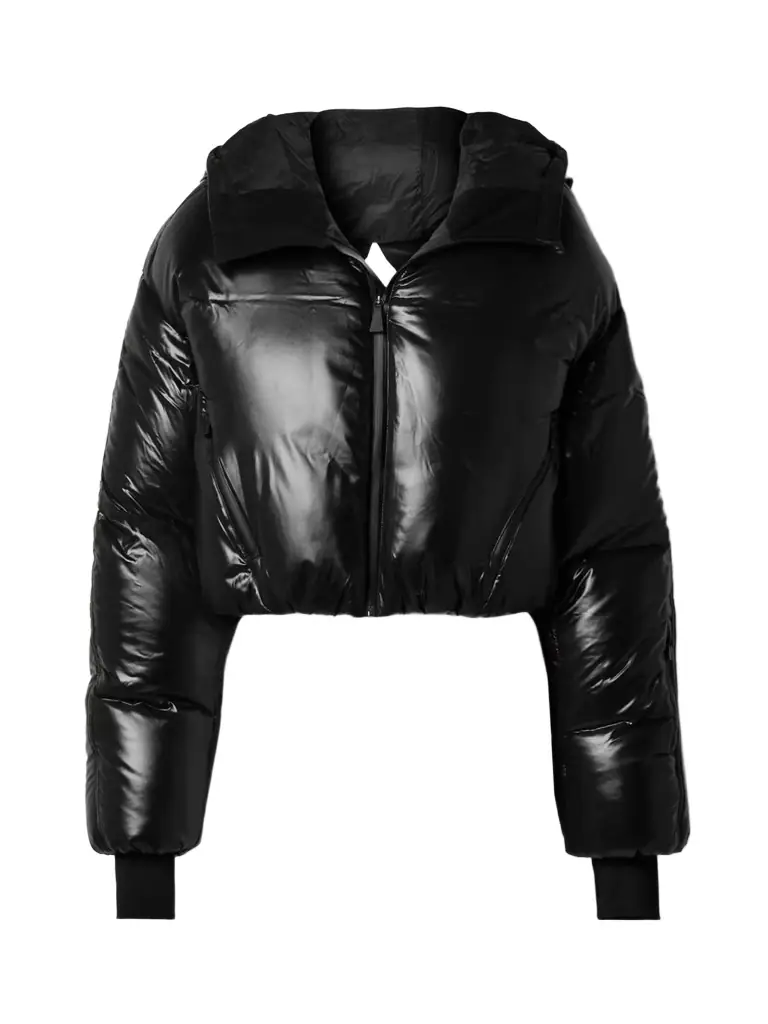 Aztech Mountain Daisy Nuke Cropped Quilted Glossed-shell Down Jacket