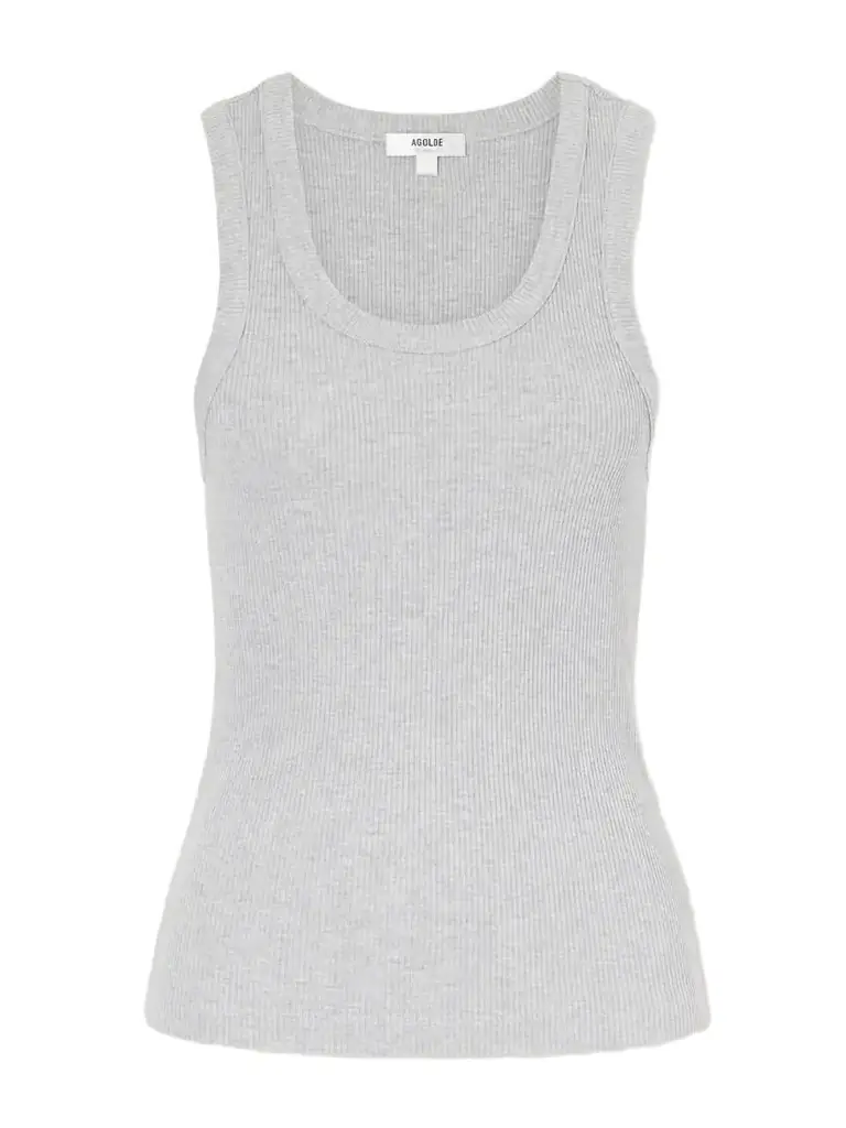 AGOLDE Poppy Ribbed Stretch Organic Cotton And Tencel Lyocell-blend Jersey Tank
