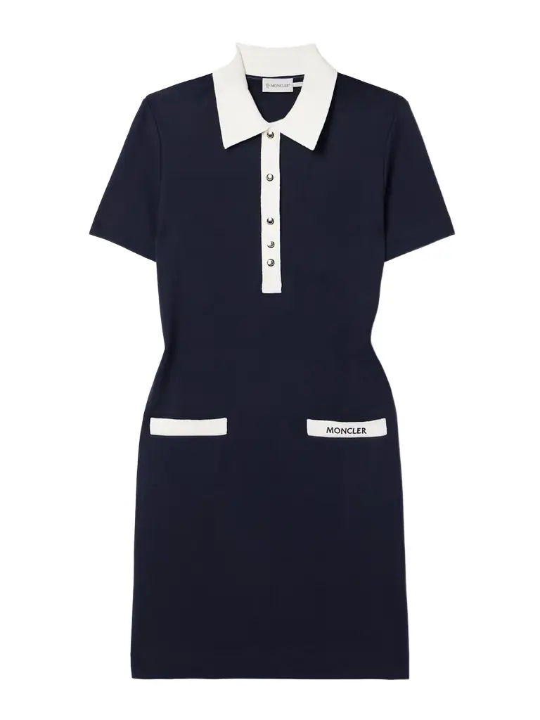 Moncler Cotton-blend Jersey Mini Dress