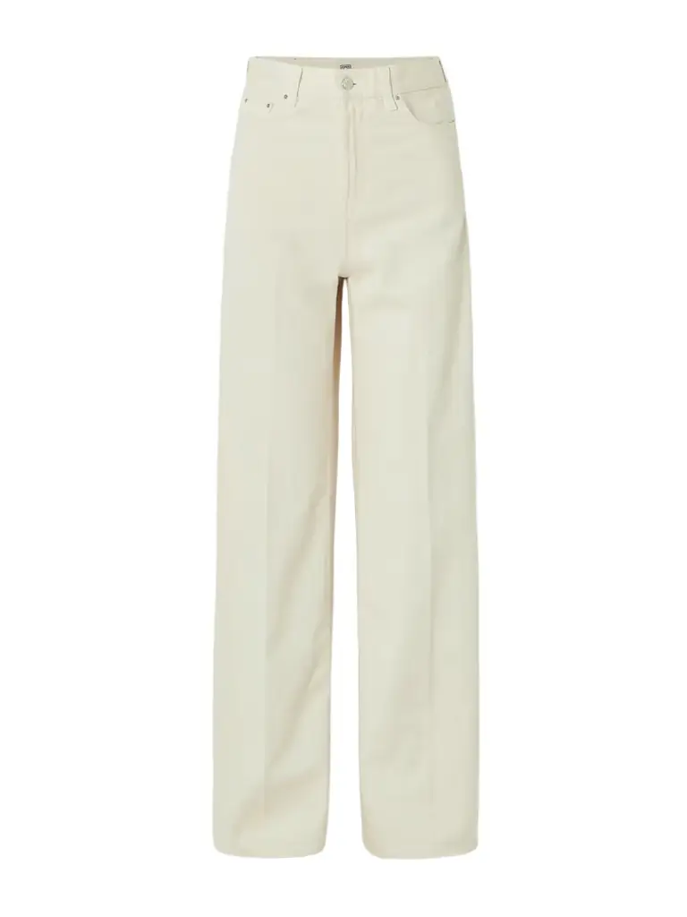 TOTEME Pleated High-rise Wide-leg Organic Jeans