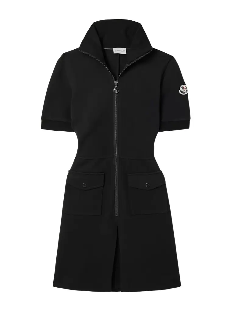 Moncler Cotton-blend Piqué Mini Dress
