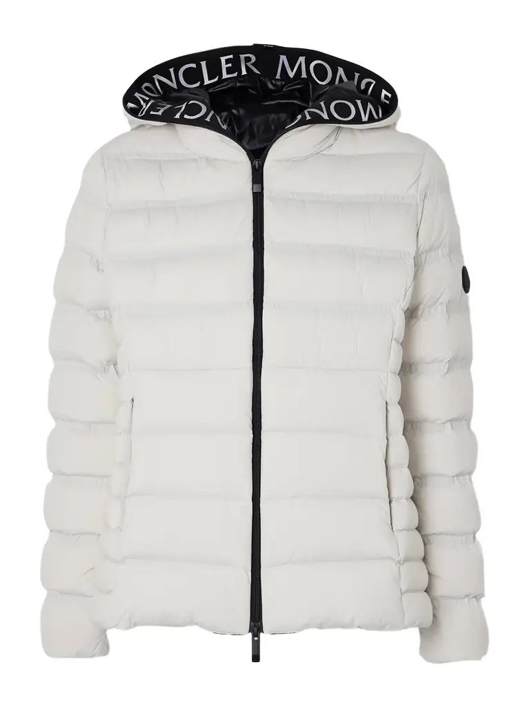 Moncler Appliquéd Webbing-trimmed Quilted Shell Down Jacket
