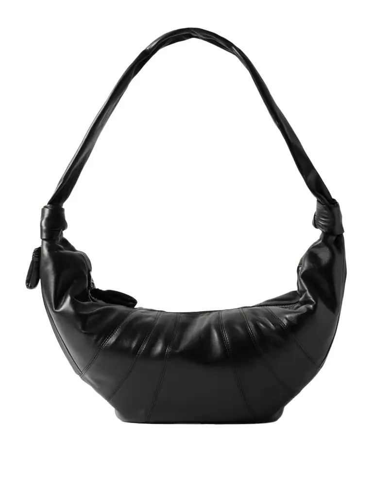 Lemaire Croissant Large Paneled Leather Shoulder Bag