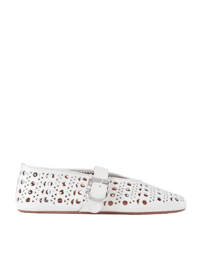 Alaïa Perforated Leather Ballet Flats