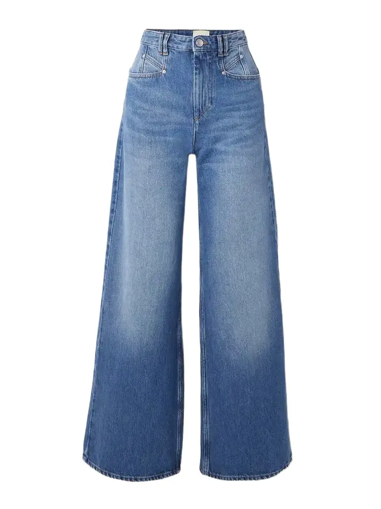 Isabel Marant Lemony High-rise Wide-leg Jeans