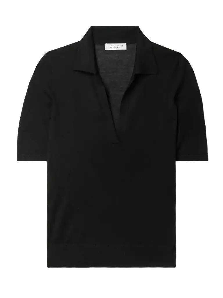 Gabriela Hearst Frank Cashmere And Silk-blend Polo Shirt