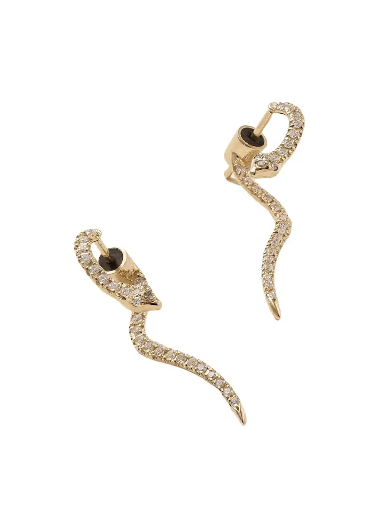 Ileana Makri Boa 18-karat Gold Diamond Earrings