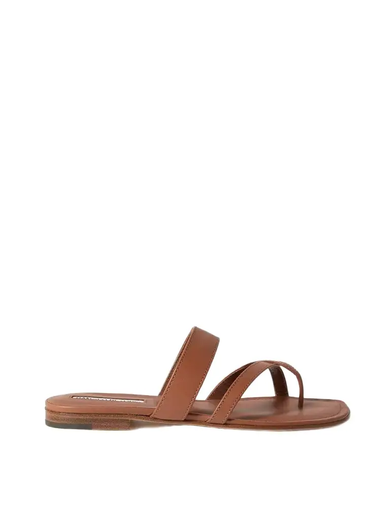 Manolo Blahnik Susa Leather Sandals