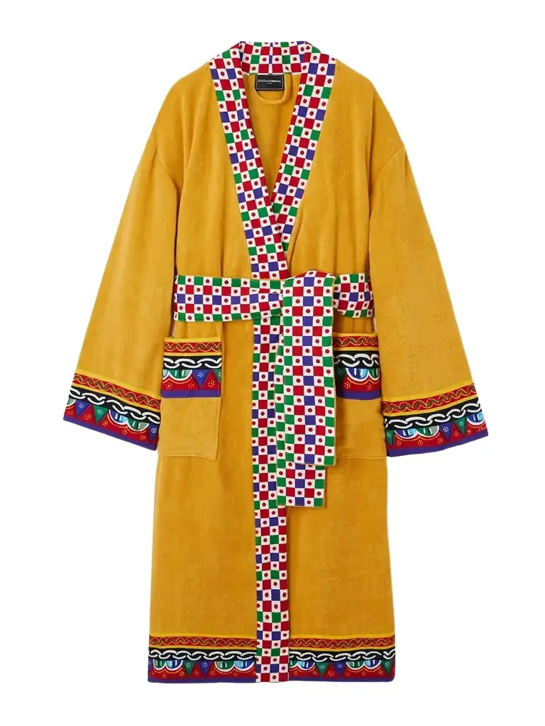 Dolce & Gabbana Printed Cotton-terry Robe