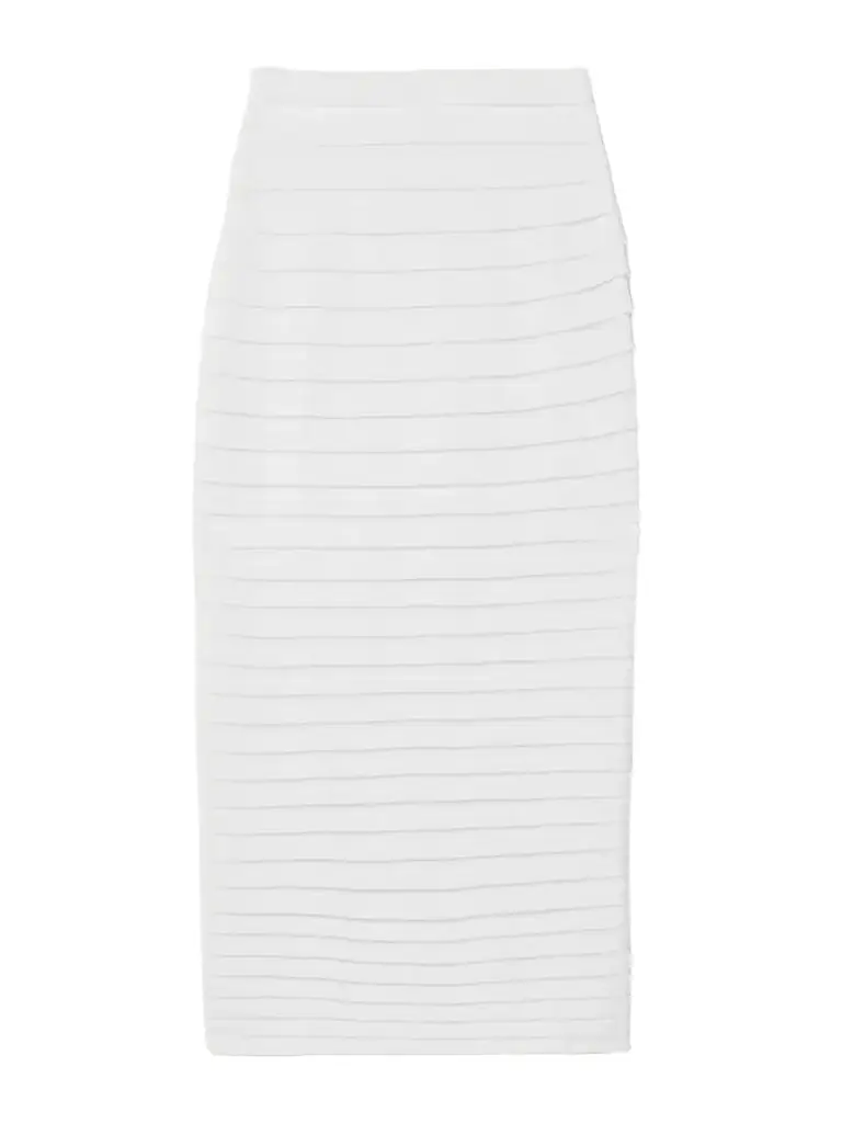 Alaïa Layered Stretch-knit Midi Skirt