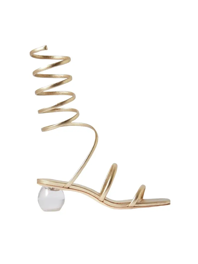 Cult Gaia Freya Metallic Leather Sandals - Women's Shoes