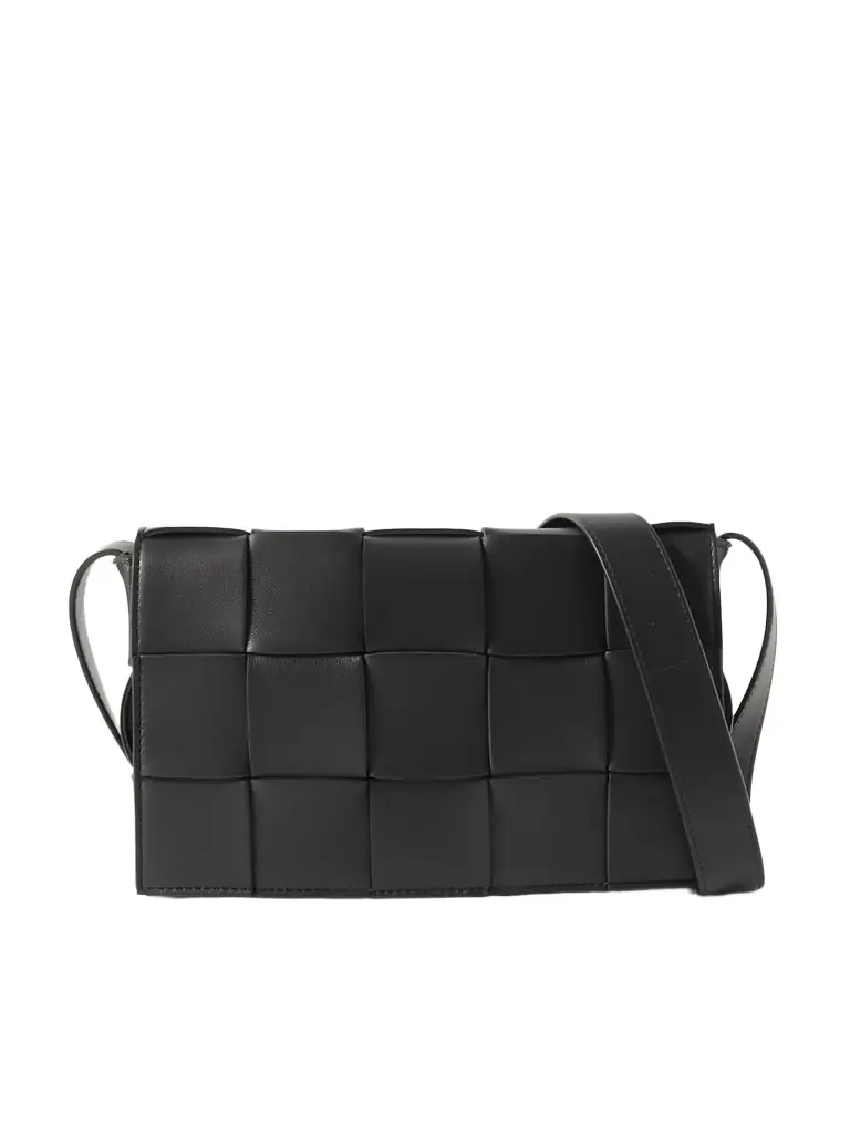 Bottega Veneta Cassette Medium Intrecciato Leather Shoulder Bag