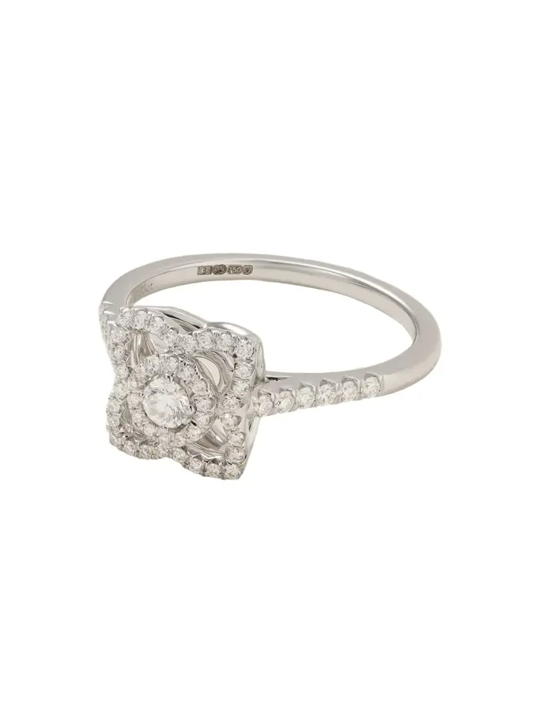De Beers London Lotus By De Beers 18-karat White Gold Diamond Ring