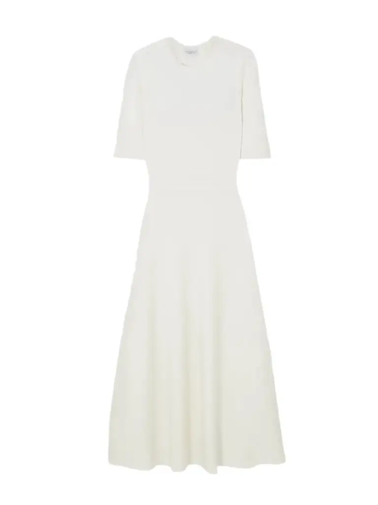 Gabriela Hearst Seymore Wool, Cashmere And Silk-blend Midi Dress