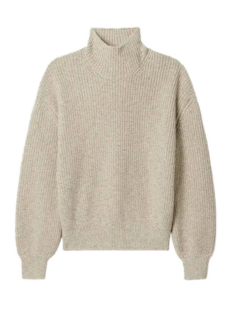 Loro Piana Ribbed Cashmere Turtleneck Sweater