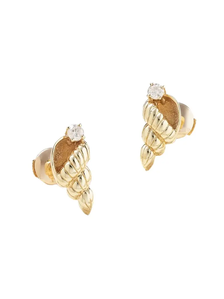 Yvonne Léon 9-karat Gold Diamond Earrings