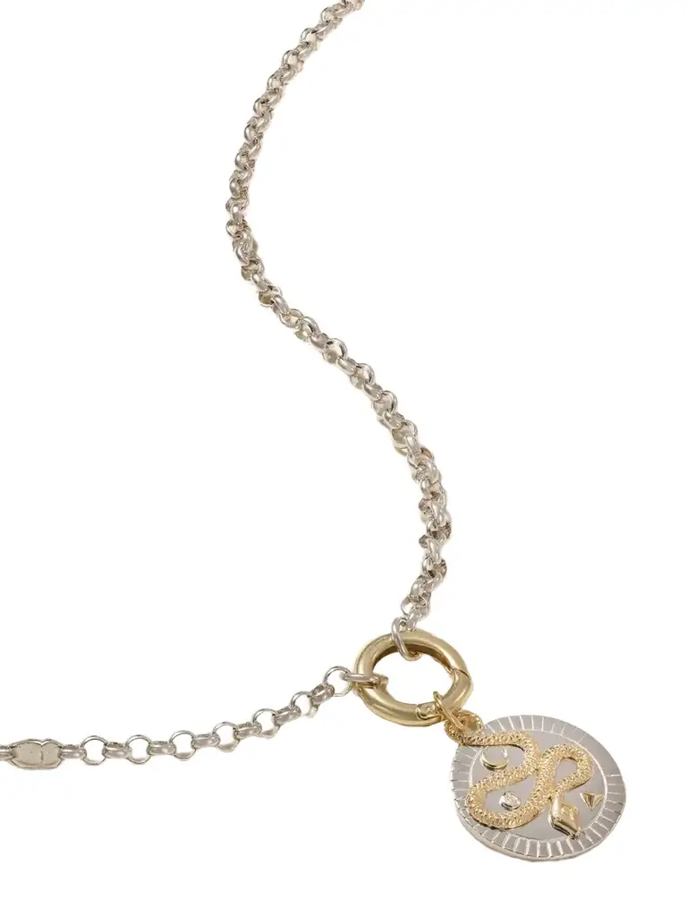 Foundrae Wholeness 18-karat Yellow And White Gold Diamond Necklace
