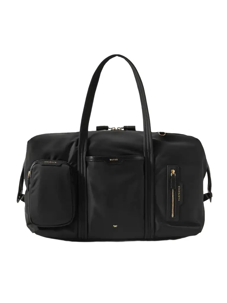 Anya Hindmarch Inflight Leather-trimmed Econyl Weekend Bag