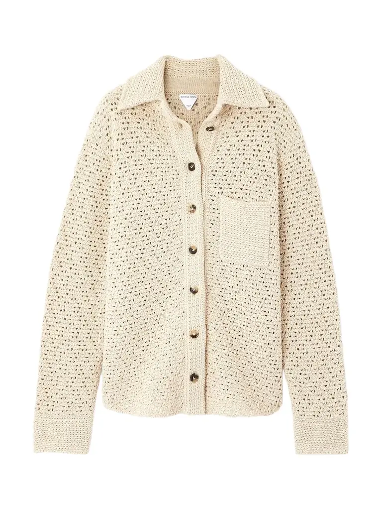 Bottega Veneta Crocheted Cotton Shirt