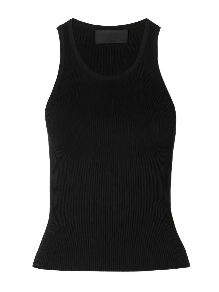 Nili Lotan Lottie Ribbed Silk Tank