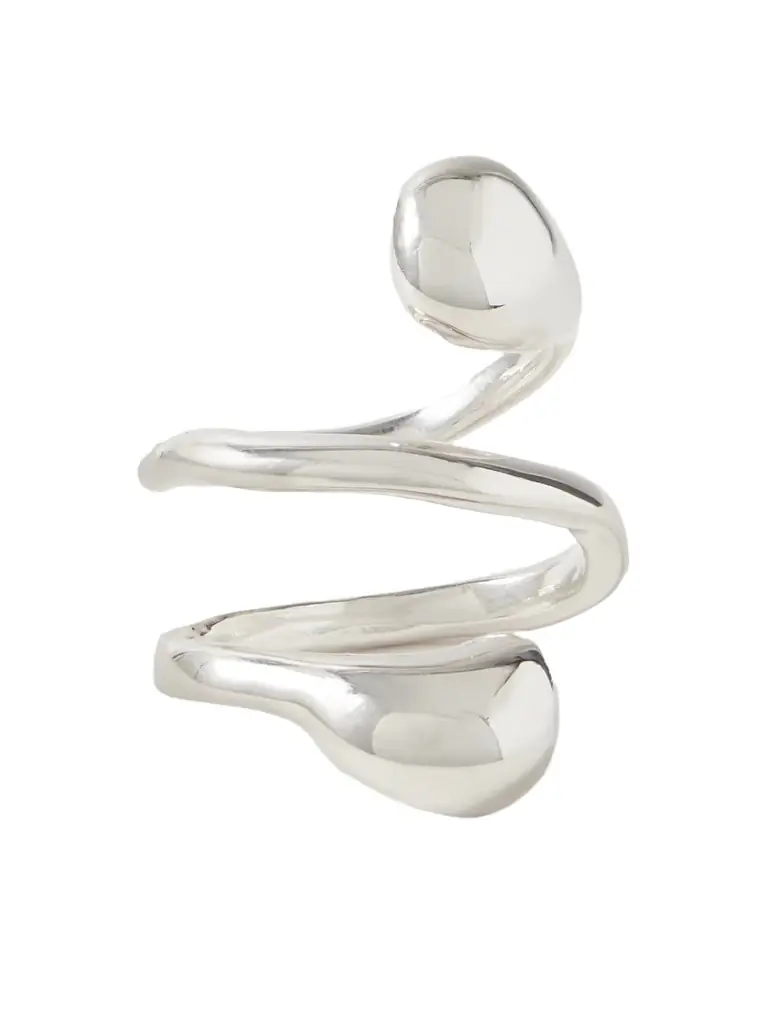 AGMES Dual Flora Recycled Silver Ring