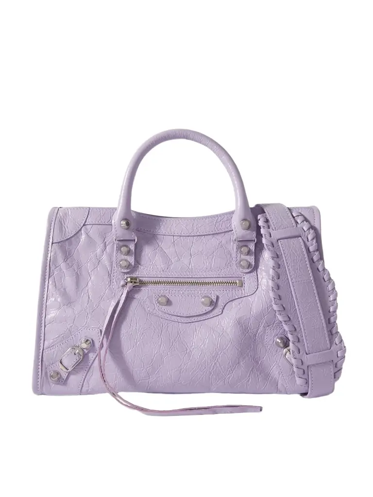 Balenciaga Le City Small Embellished Textured-leather Tote - Women's Bags