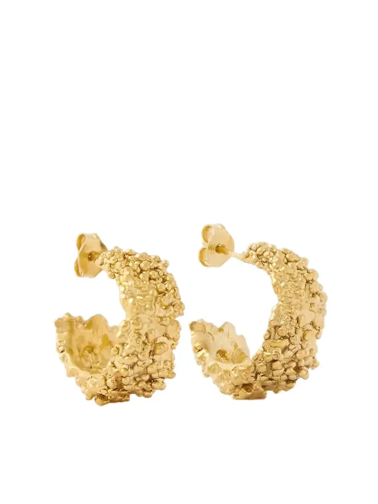 Alighieri + Net Sustain The Rocky Road Gold-plated Hoop Earrings