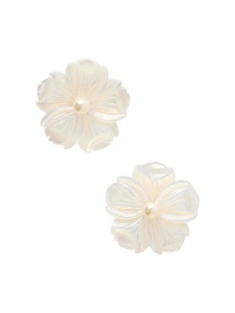 Jennifer Behr Zia Silver-tone Mother-of-pearl Earrings