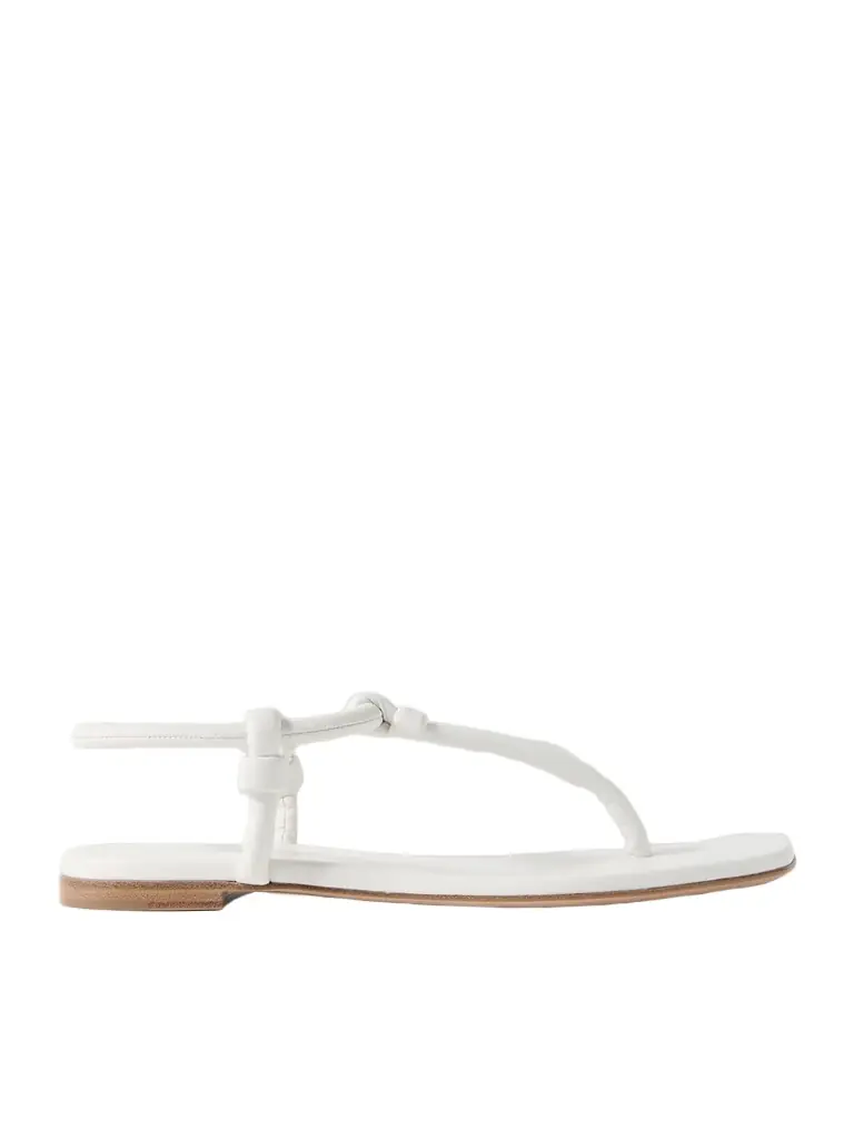 Gianvito Rossi Juno Thong Knotted Leather Sandals