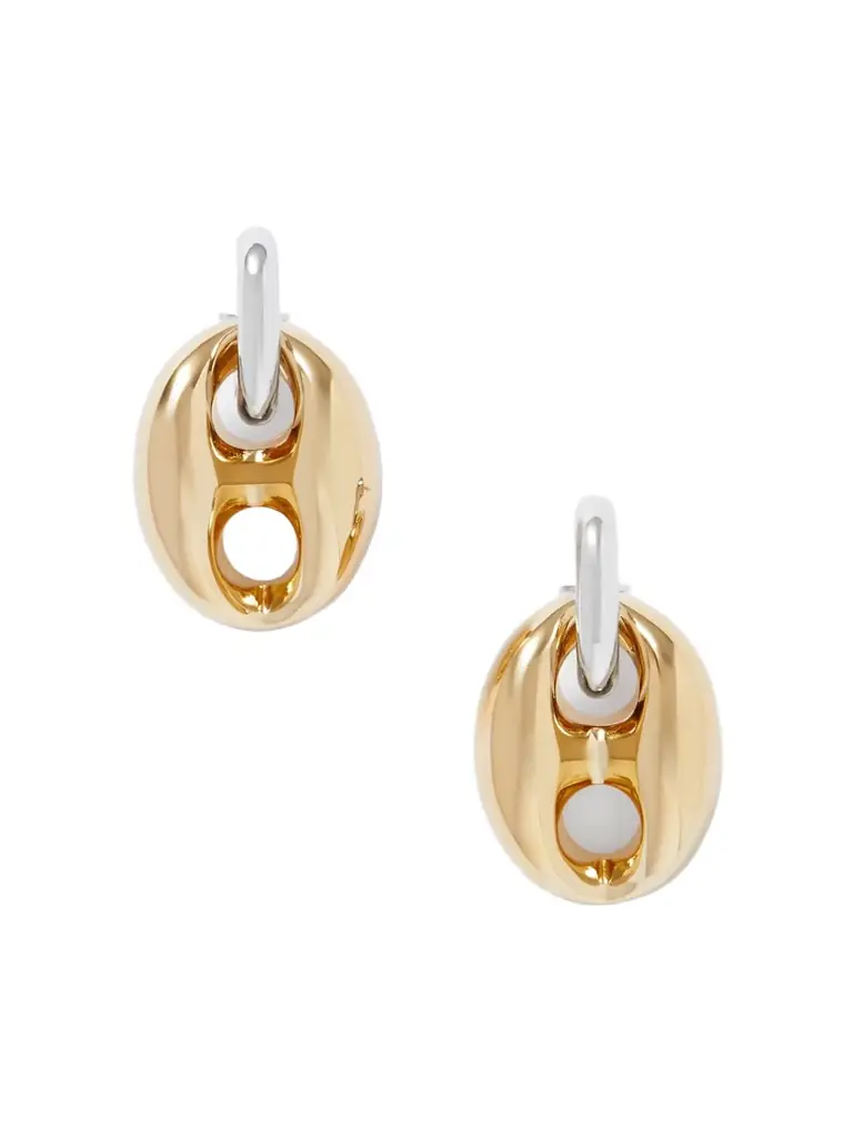 Rabanne Xtra Eight Silver- And Gold-tone Earrings