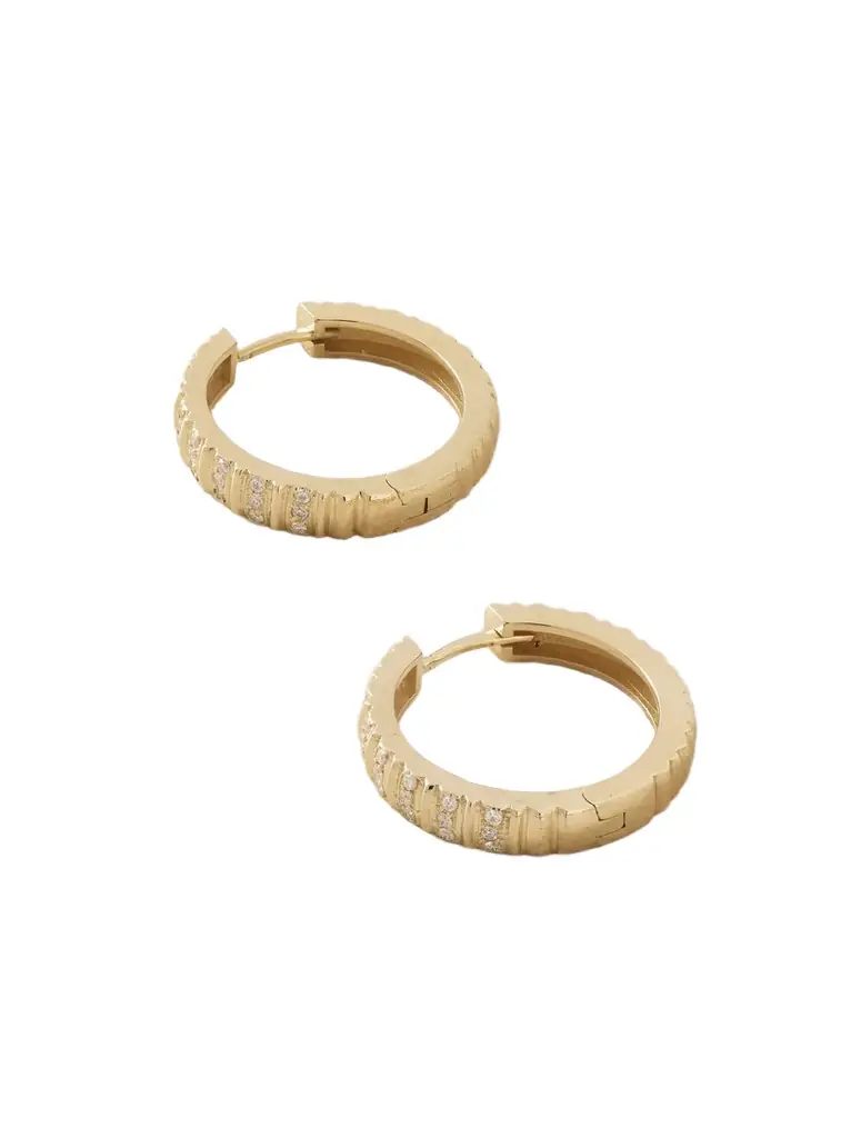 Marlo Laz Juli 14-karat Gold Diamond Hoop Earrings