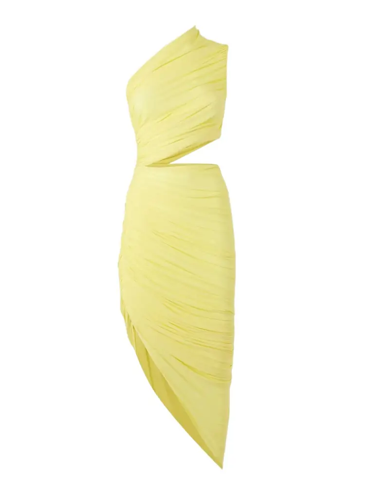 Alaïa One-shoulder Cutout Stretch-jersey Midi Dress