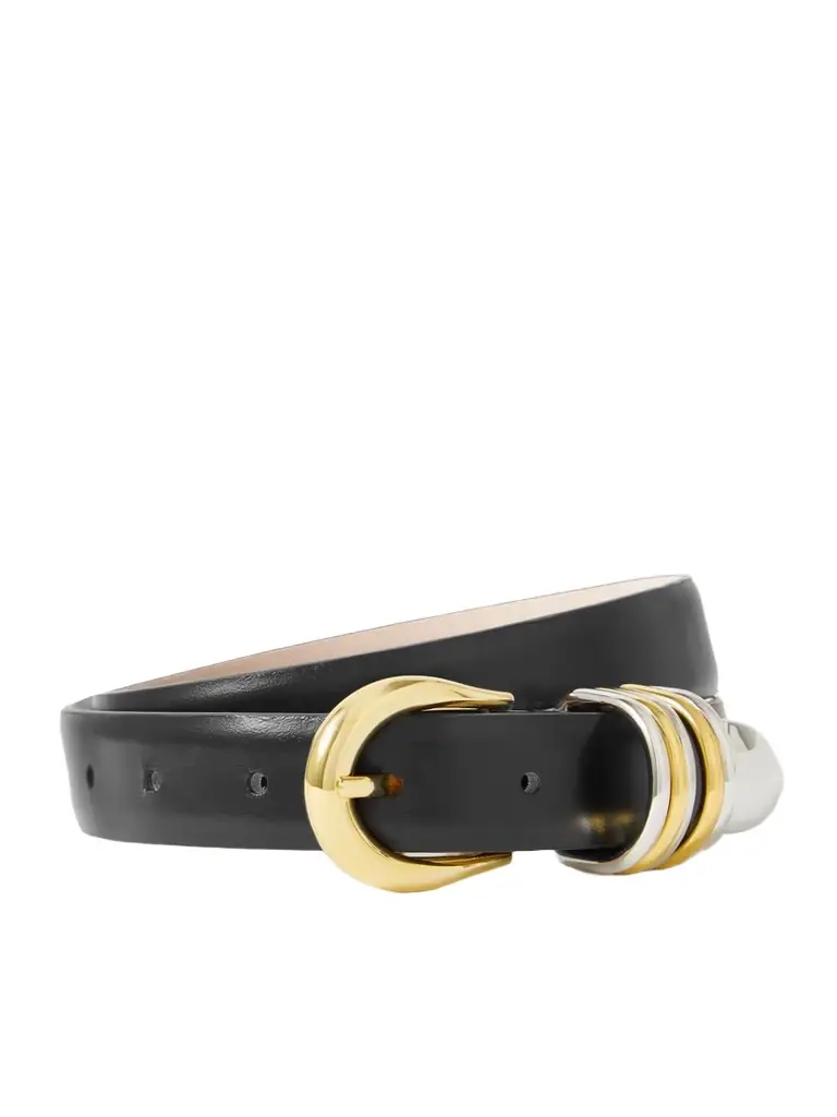 Déhanche Hollyhock Embellished Leather Belt