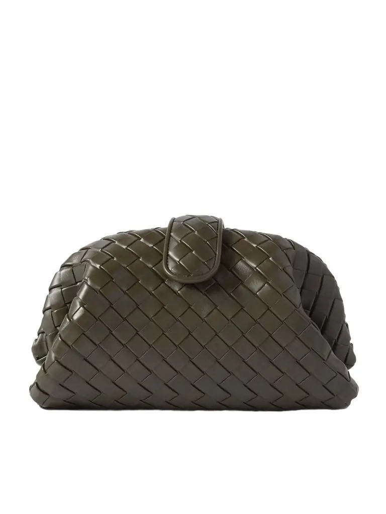 Bottega Veneta Lauren 1980 Teen Small Intrecciato Leather Clutch