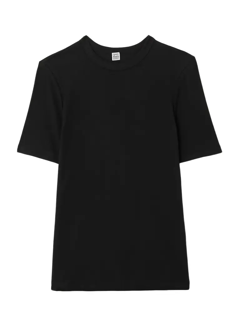 TOTEME Ribbed Stretch-cotton Jersey T-shirt