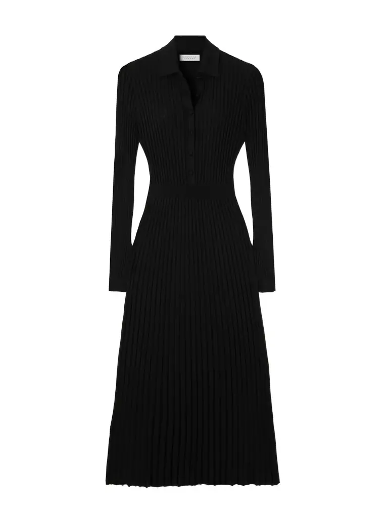 Gabriela Hearst Ardor Ribbed Cashmere And Silk-blend Midi Dress