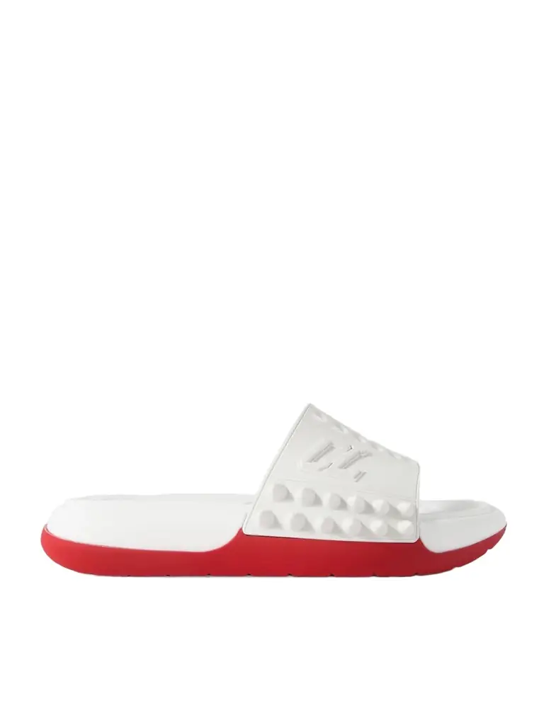 Christian Louboutin Take It Easy Donna Spiked Rubber Slides