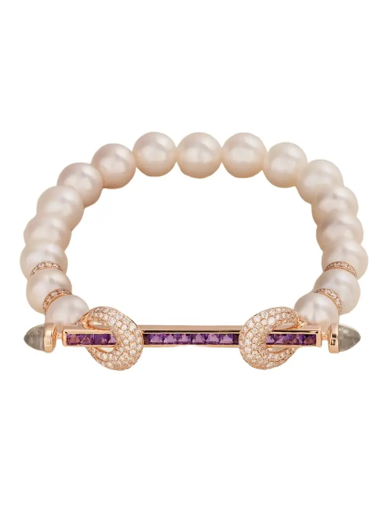 Ananya Chakra 18-karat Rose Gold Multi-stone Bracelet