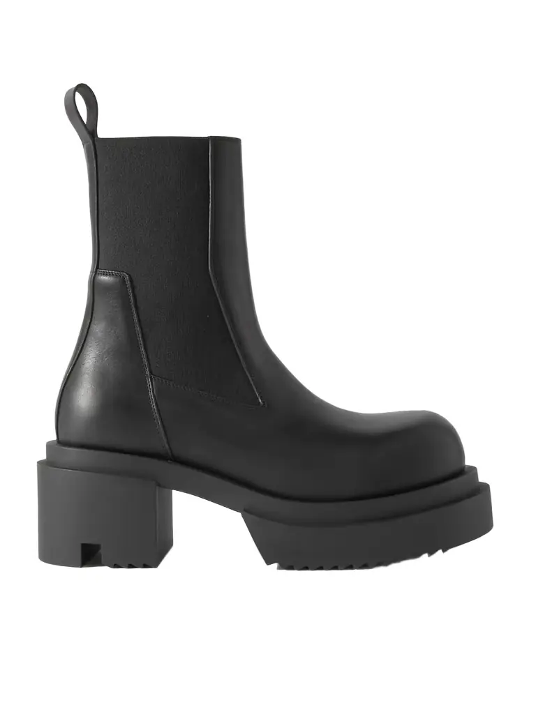 Rick Owens Beatle Bogun Leather Chelsea Boots
