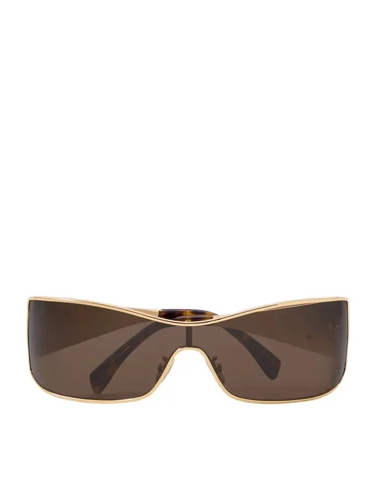 CELINE Eyewear Rectangular-frame Gold-tone Sunglasses