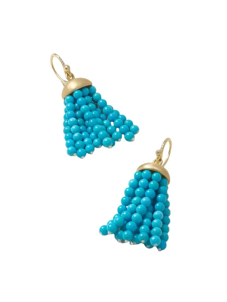 Irene Neuwirth 18-karat Gold, Turquoise And Diamond Earrings