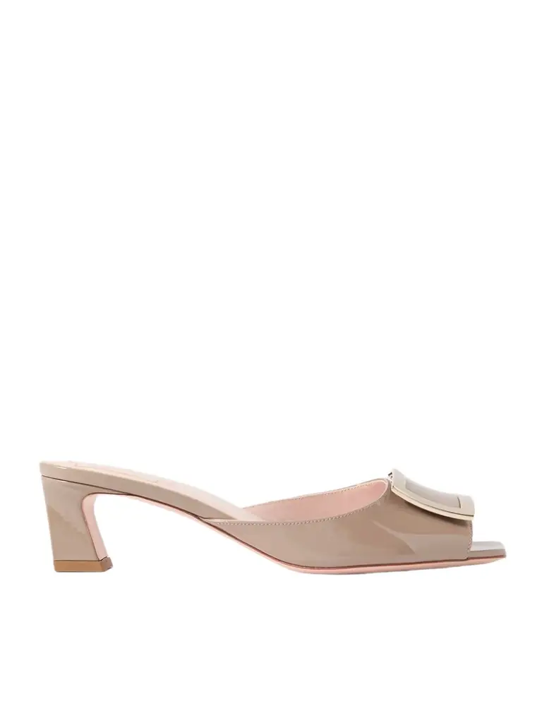 Roger Vivier Trompette 45 Embellished Patent-leather Mules