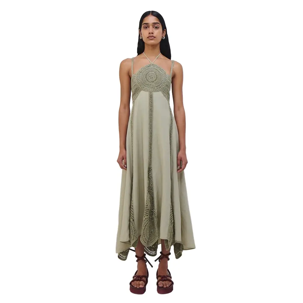 Simkhai Knox Crochet Midi Dress