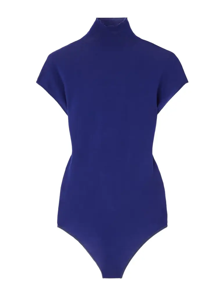 Alaïa Turtleneck Wool-blend Jersey Bodysuit